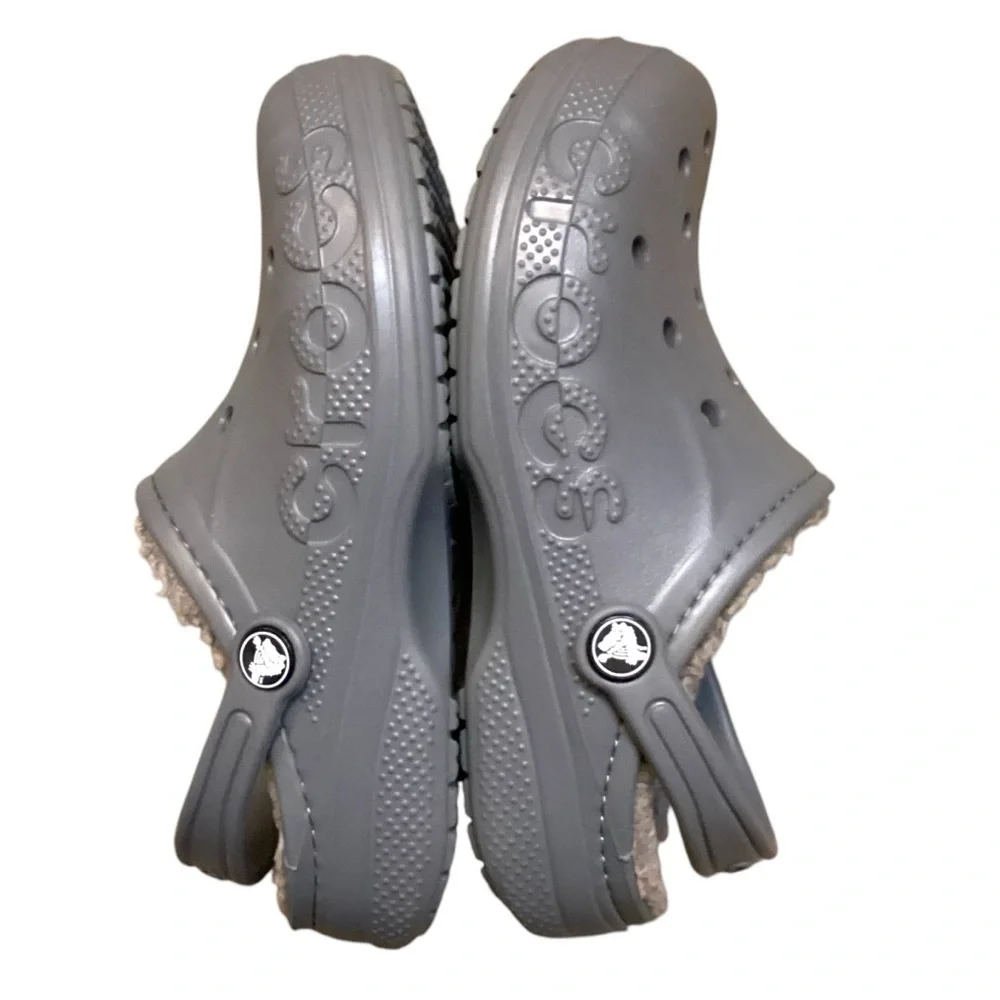 CROCS Kids Baya‎ Lined Clog, Light Grey - Size 3 Never Worn Style 207500